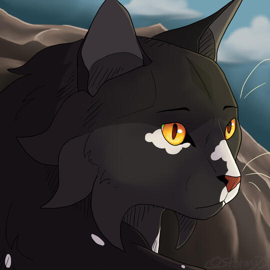 A shaded headshot piece with one character.