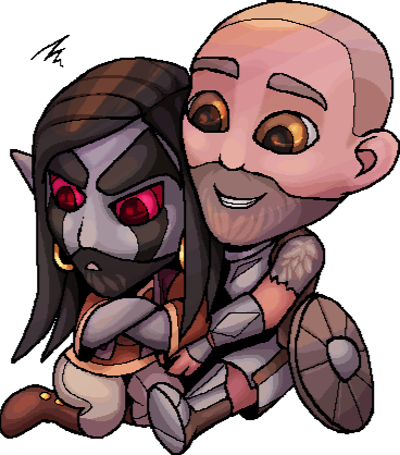 A two-character sitting chibi pagedoll